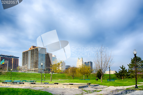 Image of Kansas City skyline at sunrise