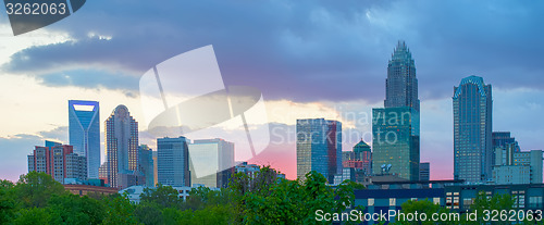 Image of Downtown of Charlotte  North Carolina skyline 