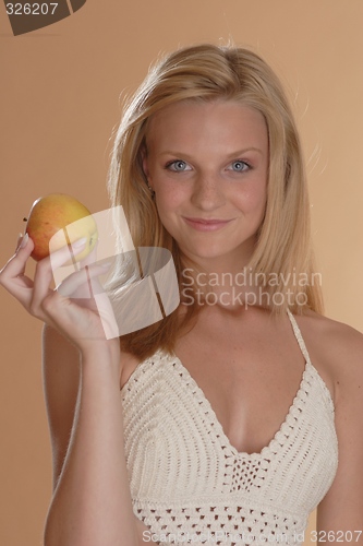 Image of Woman with apple