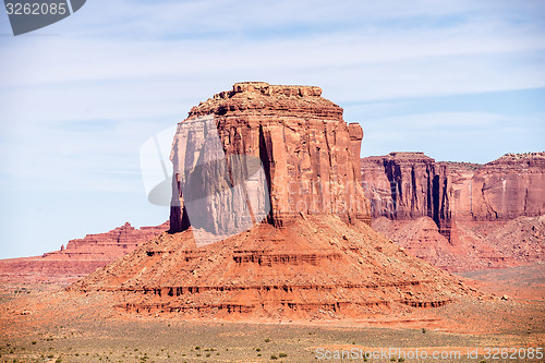 Image of Monument valley under the blue sky