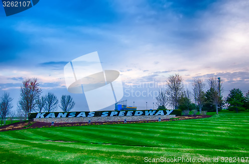 Image of Kansas Speedway in Kansas City KS at sunrise