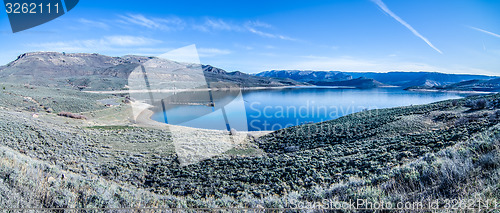 Image of blue mesa reservoir in gunnison national forest colorado