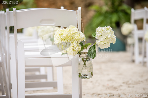 Image of wedding isle on white sand