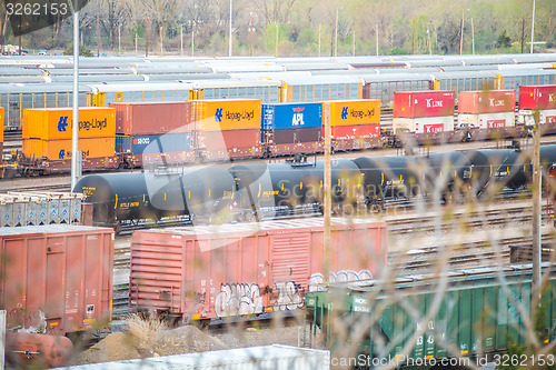 Image of Kansascity  USA freight trains