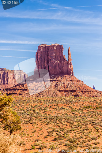 Image of Monument valley under the blue sky