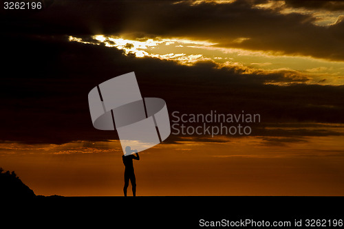 Image of take a photo in the sunset