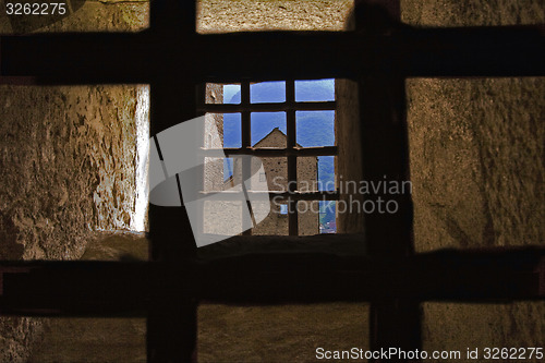 Image of two grates in the castle of bellinzona