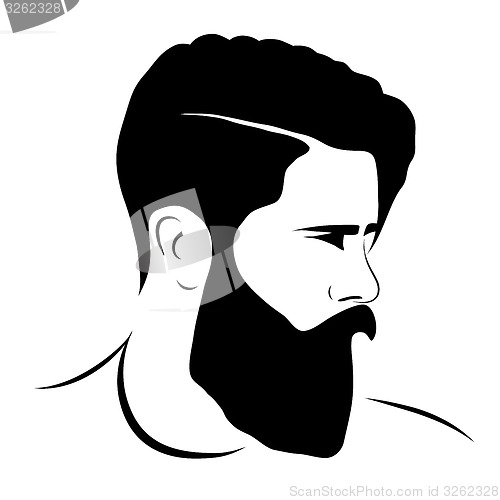 Image of man silhouette hipster style