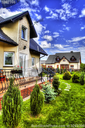 Image of Suburban House with garden 