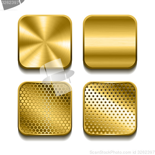 Image of Apps metal icon set.