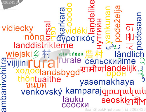 Image of Rural multilanguage wordcloud background concept