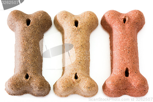 Image of Three dog biscuits
