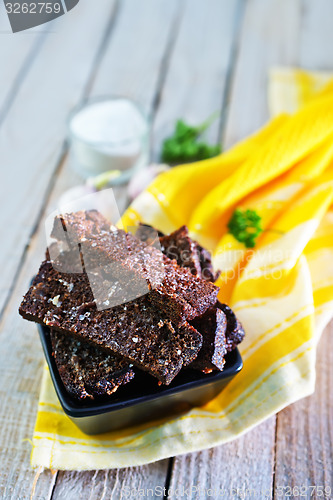 Image of croutons with salt and garlic