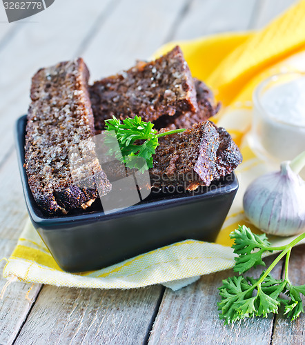 Image of croutons with salt and garlic