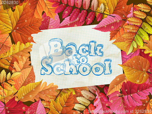 Image of Vintage back to school card. EPS 10