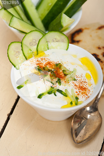 Image of Arab middle east goat yogurt and cucumber salad 