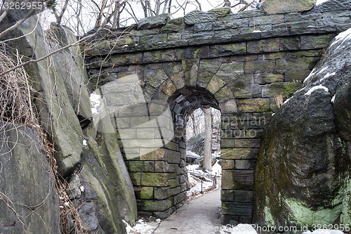 Image of Ramble Stone Arch during the winter