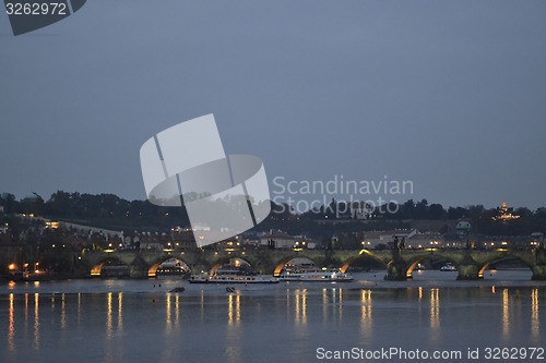 Image of Charles bridge at night