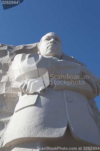 Image of Martin Luther King from below