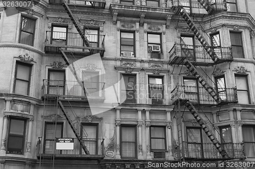 Image of Fire escape in black and withe 