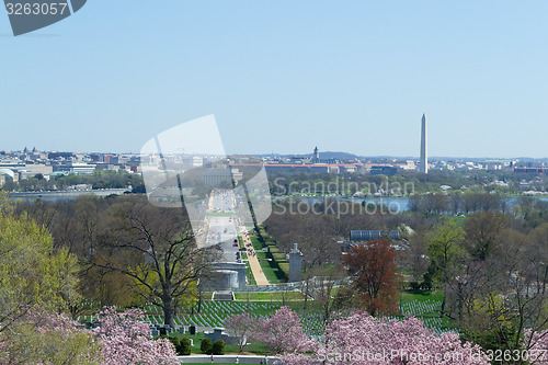 Image of National Mall from Arlington Cemetery 