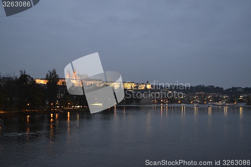 Image of Vltava at night