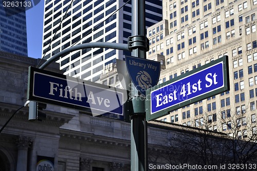 Image of Library way sign