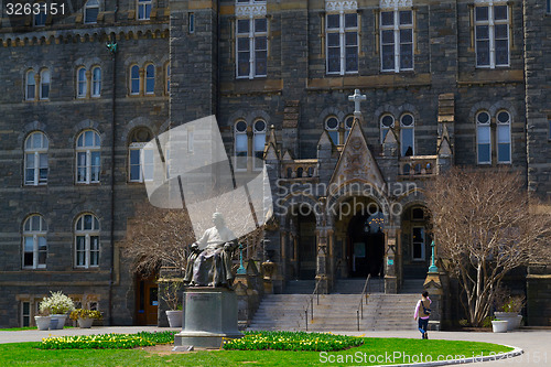 Image of John Carrol in front of Georgetown University