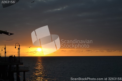 Image of Sunset by the Pacific