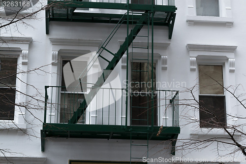 Image of Green fire escape