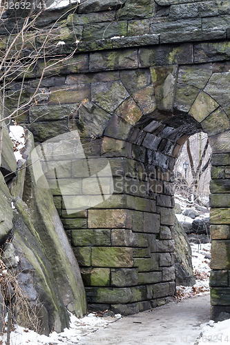 Image of Ramble Stone Arch in winter