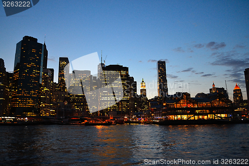 Image of Sunset at the financial district