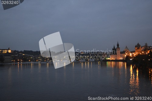 Image of Prague at night