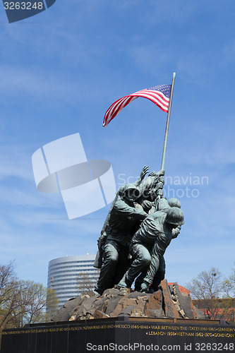 Image of Marine Corps War Memorial in DC