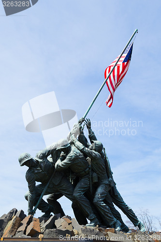 Image of Advancing with the American Flag