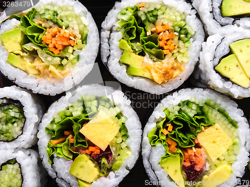 Image of Close-up of vegetarian sushi