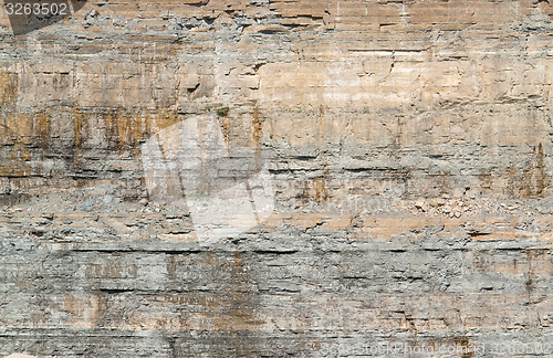 Image of layered rock face