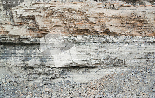 Image of layered rock face