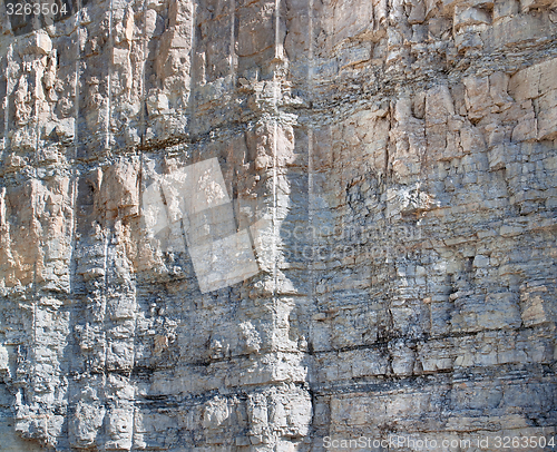 Image of layered rock face