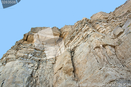 Image of layered rock face