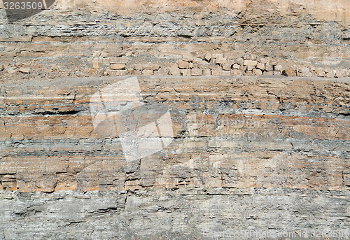 Image of layered rock face