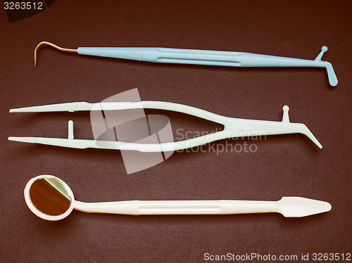 Image of Retro look Dentist tools