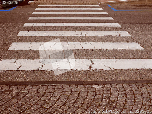 Image of Retro look Zebra crossing sign