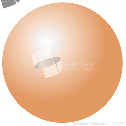 Image of Metal sphere isolated - Bronze