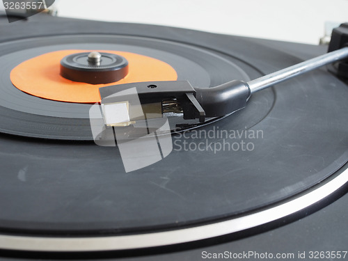 Image of Vinyl record on turntable