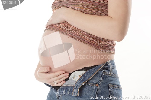 Image of Midsection of pregnant woman