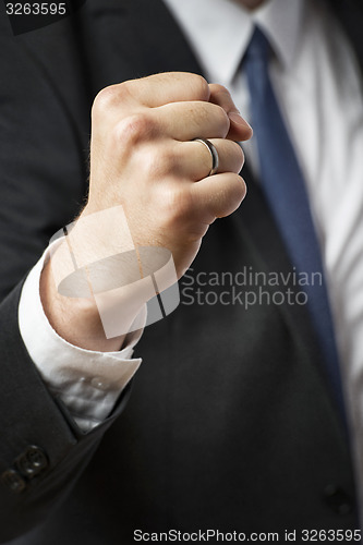 Image of Fist of businessman