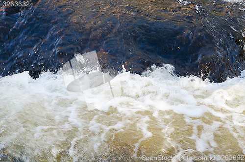 Image of water becoms foam