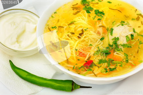 Image of Zama, romanian and moldavian chicken soup