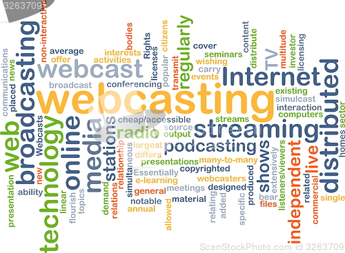 Image of Webcasting background concept